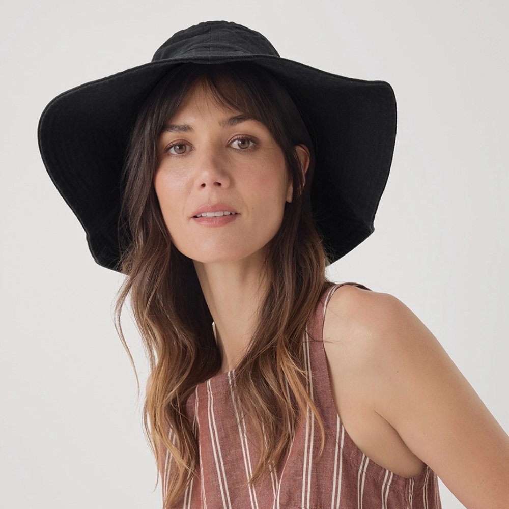 Pact Black Wide-Brim Hat
